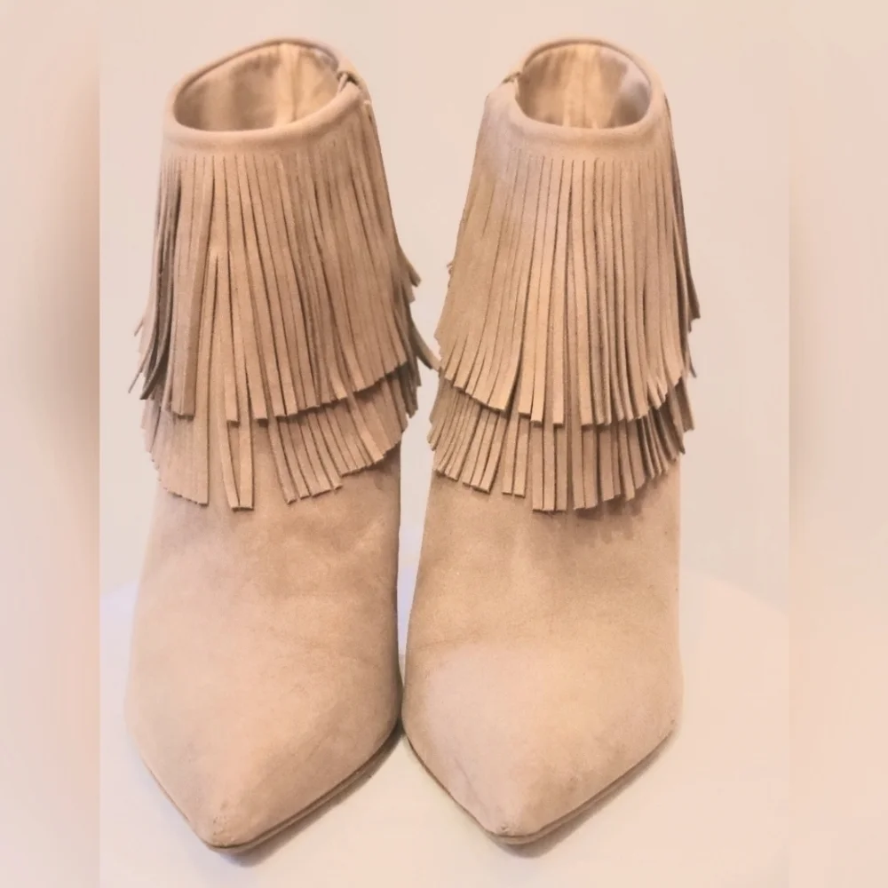 B by Brian Atwood Sand Suede Ankle Boots - US9.5 - Picture 3 of 8